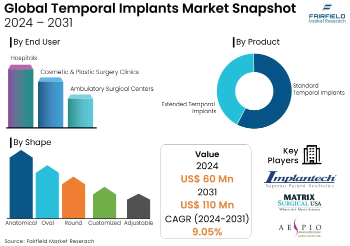 Temporal Implants Market Snapshot, 2024 - 2031