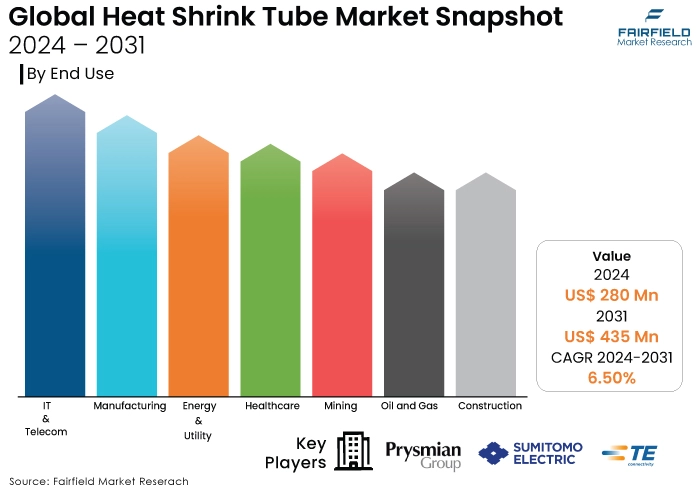 Heat Shrink Tube Market Snapshot, 2024 - 2031