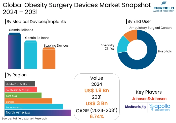 Obesity Surgery Devices Market Snapshot, 2024 - 2031