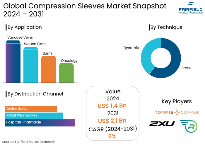 Compression Sleeves Market Snapshot, 2024 - 2031