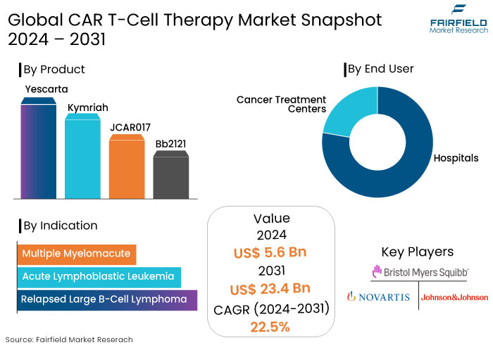 CAR T-Cell Therapy Market Snapshot, 2024 - 2031